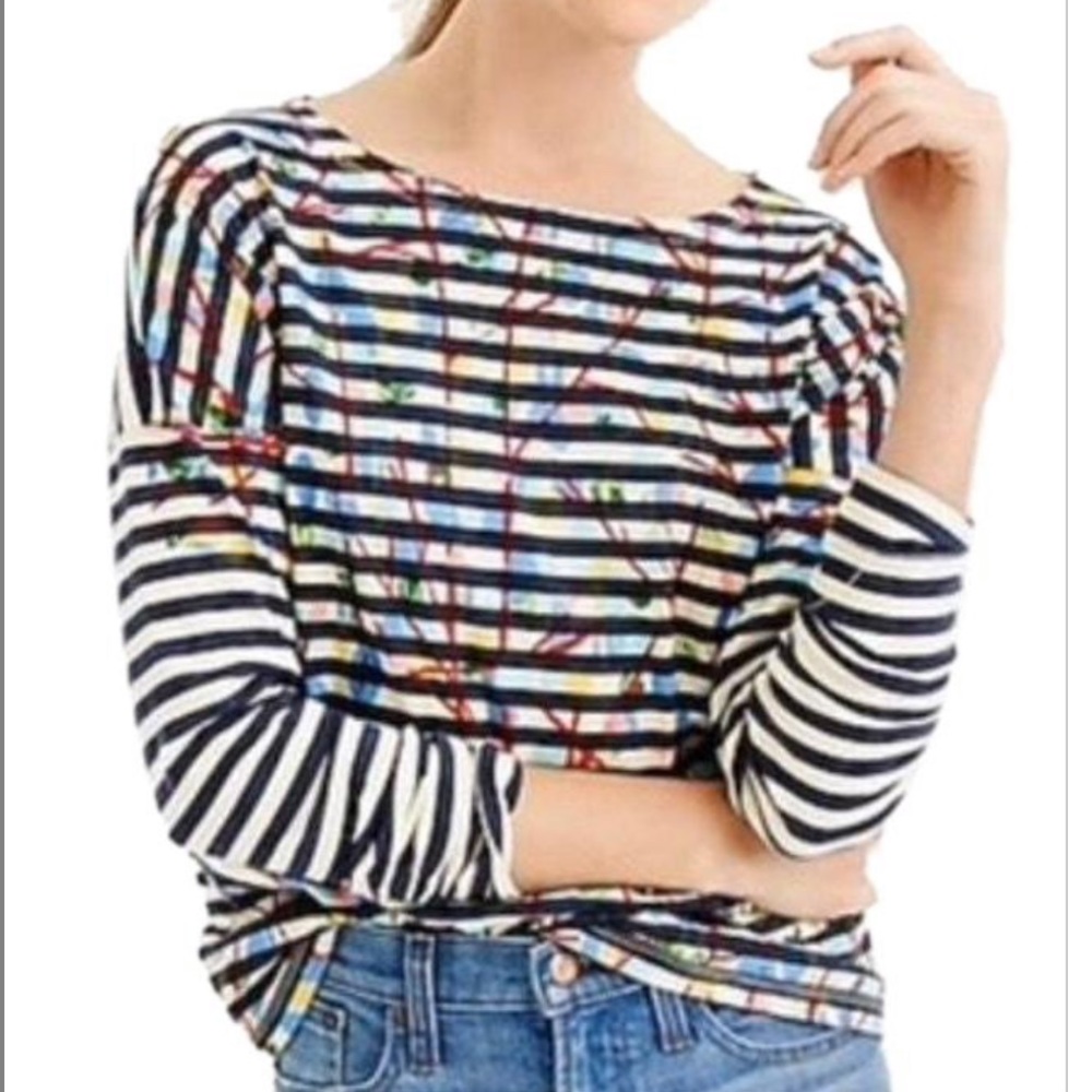 MICHAEL DE FEO J.CREW STRIPED T-SHIRT small